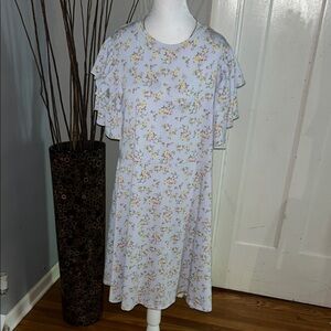 Emma & Michele Light Blue Floral Blouse